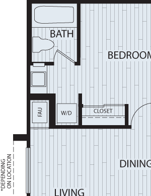 Plan 1A seaside apartments laguna niguel 1 bedroom 1 bath plan 1A